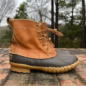 L.L. Bean Brown and Black Lace Up Boots